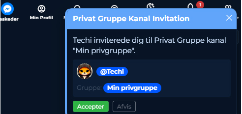 Ny Opdatering - Private Gruppe Kanaler