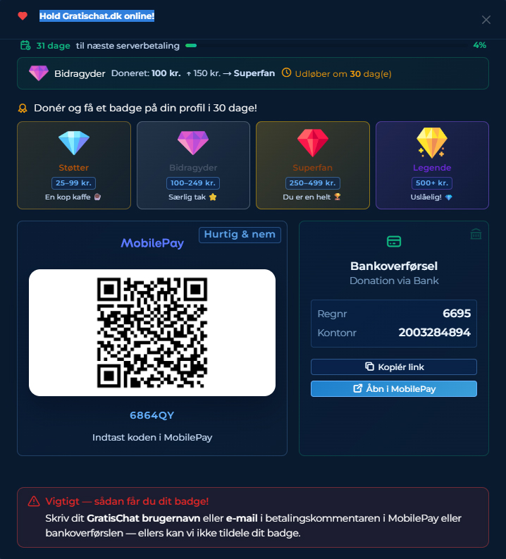 Ny Opdatering - Donationer