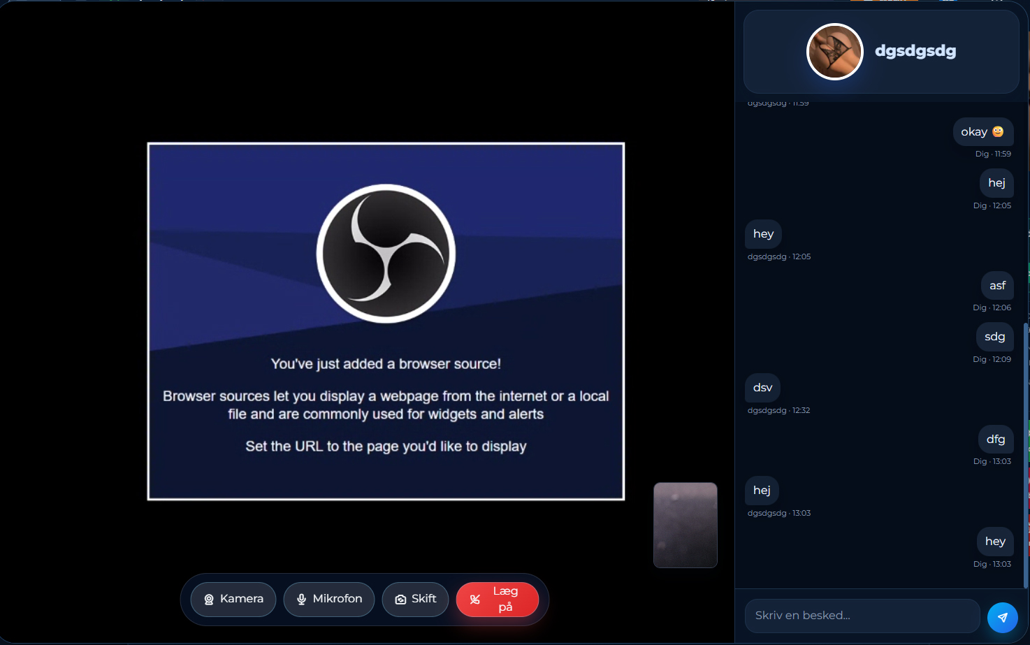 Ny Opdatering - Webcam UI